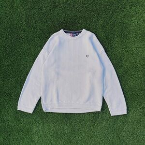 Chaps Ralph Lauren Knit Sweater Cream Pullover Hand Framed Oversized Size XXL